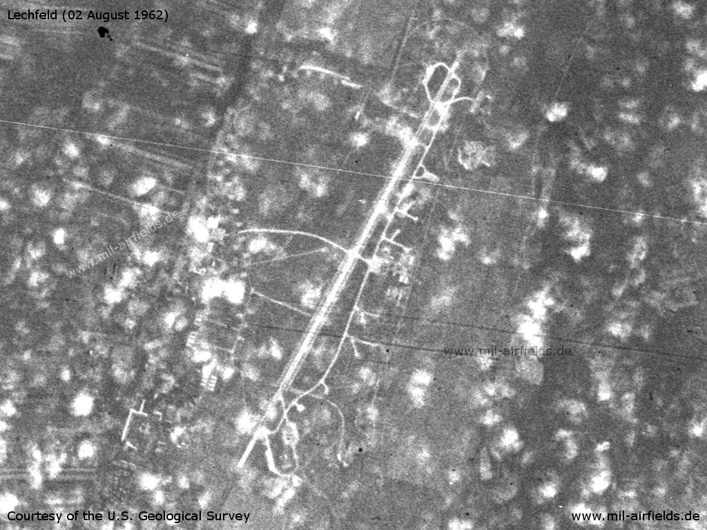 Fliegerhorst Lechfeld auf einem Satellitenbild 1962