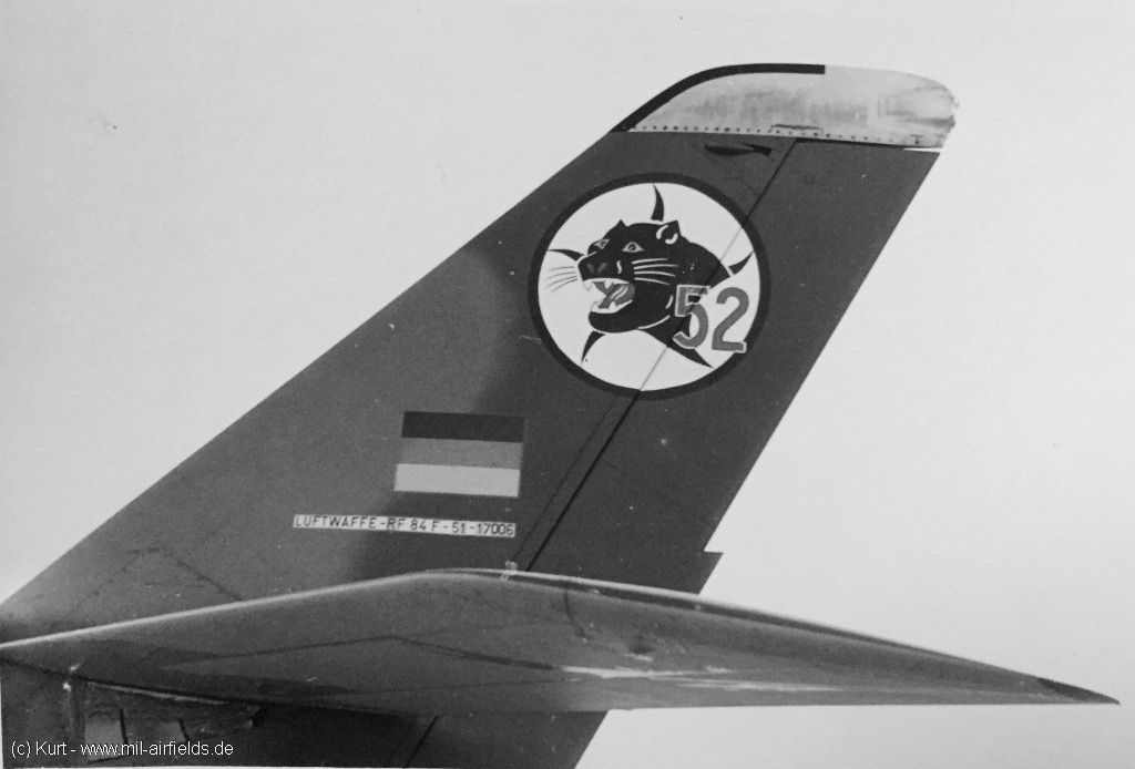 Republic RF-84F Thunderflash 51-17006 of German Reconnaissance Wing 52, Leck Air Base