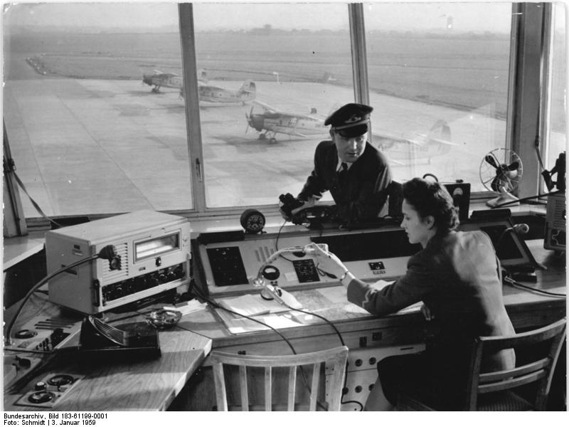 Alter Tower Flughafen Leipzig 1959