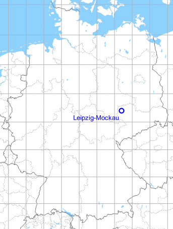 Karte mit Lage Flugplatz Leipzig Mockau