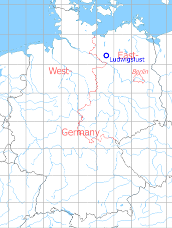Map with location of Ludwigslust Airfield