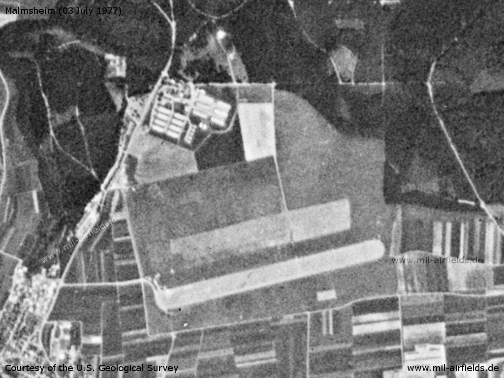 Flugplatz Malmsheim auf einem Satellitenbild 1977