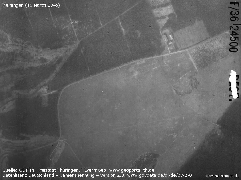 Meiningen airfield in World War II 1945
