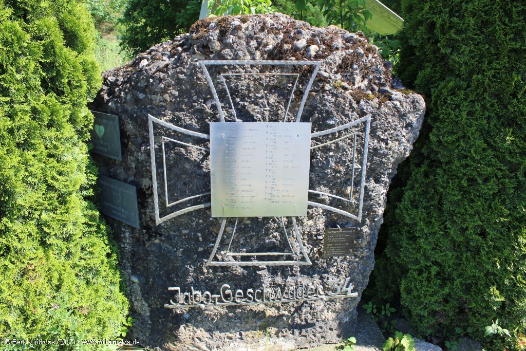 Memorial stone for crashed aircraft crews