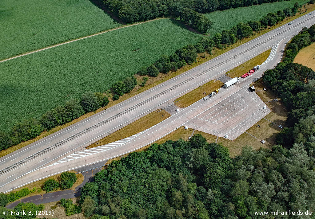 Aerial photo Autobahn A 27 Midlum Highway Strip, Germany