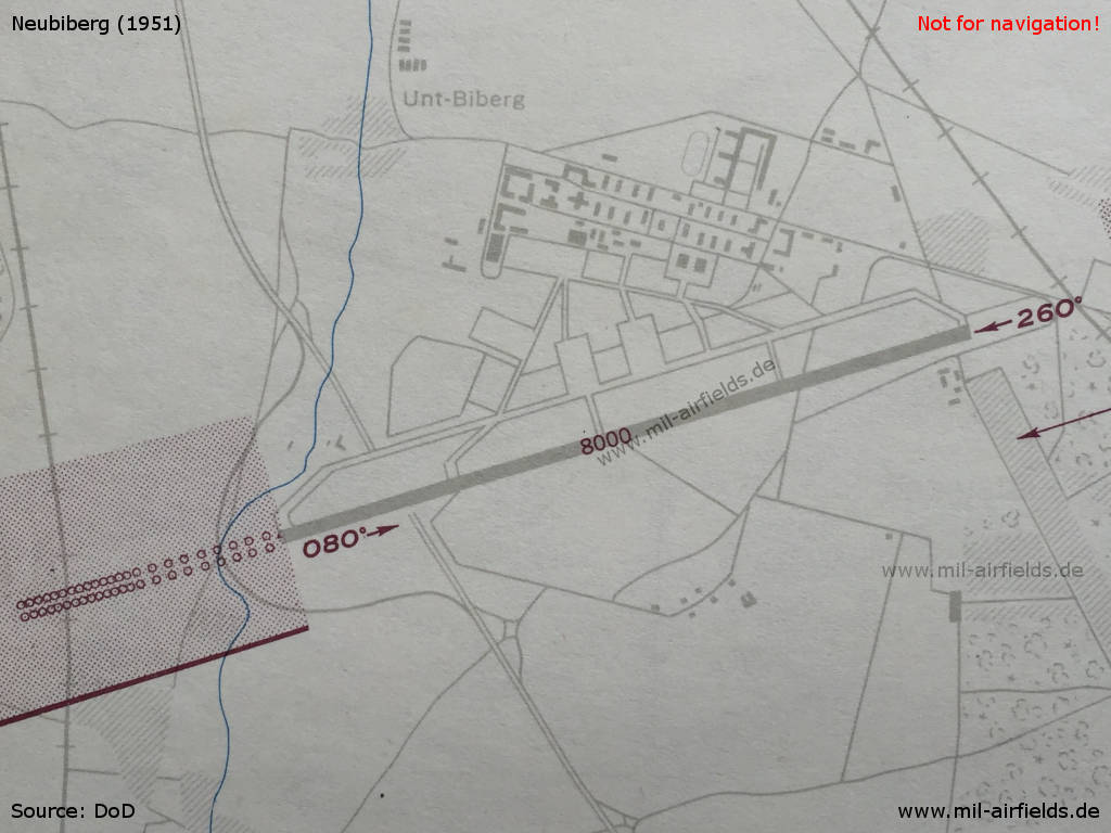 Karte USAF-Flugplatz Neubiberg 1951