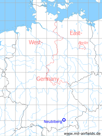 Map with location of Neubiberg Air Base