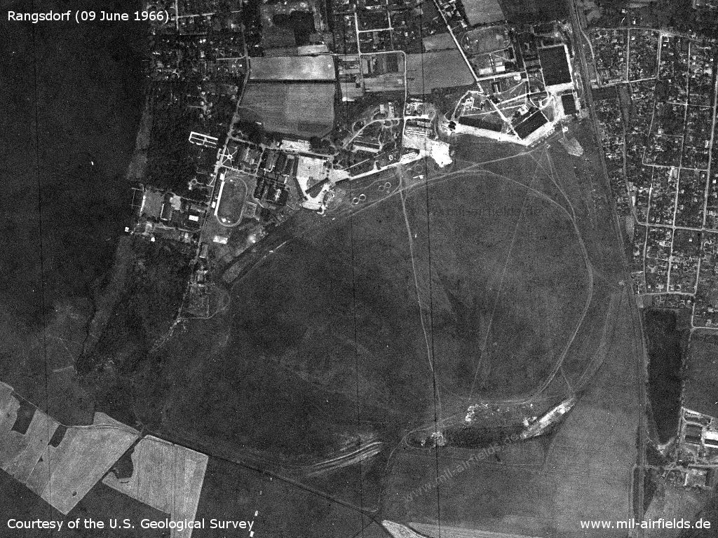 Rangsdorf Airfield, Germany, on a US satellite image 1966
