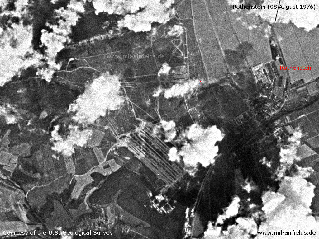 Rothenstein Soviet military training ground, East Germany, on US satellite image 1976