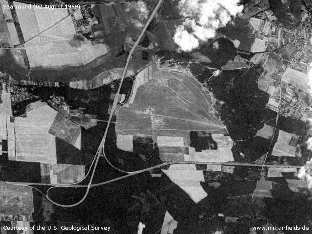 Saarmund Airfield, East Germany, on a US satellite image 1969