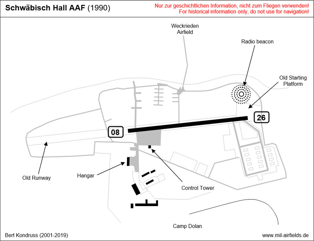 Karte Flugplatz Schwäbisch Hall Hessental