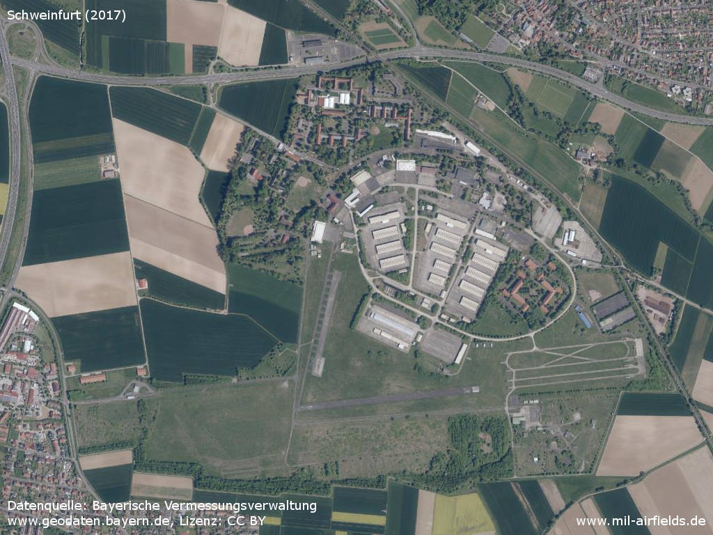 Aerial picture Conn Barracks, Schweinfurt, Germany 2017