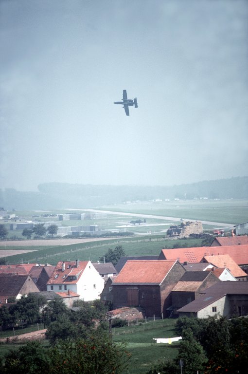 A-10 Thunderbolt aircraft of the US Air Force at Sembach airfield