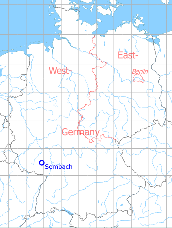Map with location of Sembach Air Base