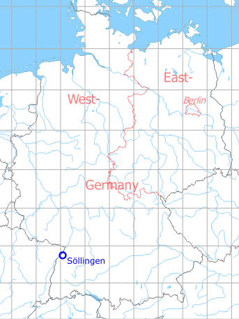 Map with location of Sollingen Air Base