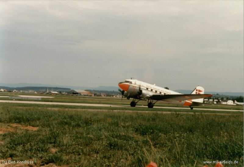 Danish Air Force C-47 at Stuttgart airfield