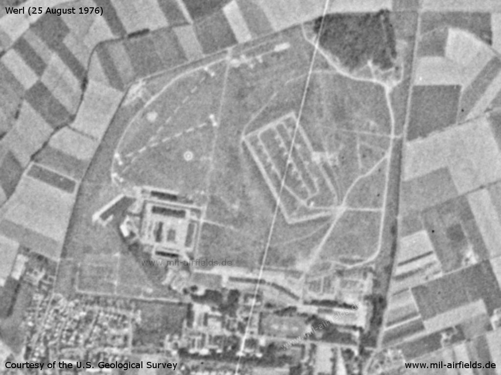 Flugplatz Werl auf einem Satellitenbild 1976