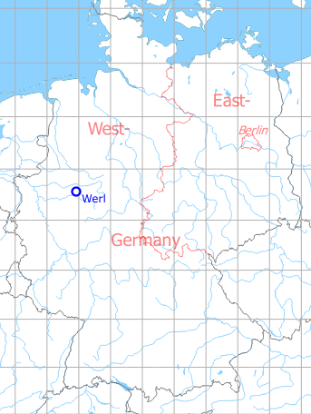 Karte mit Lage Flugplatz Werl