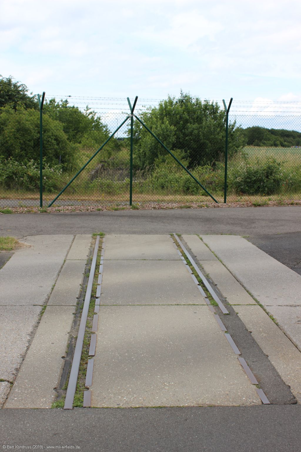 Track remains at Erbenheim Airfield, Germany