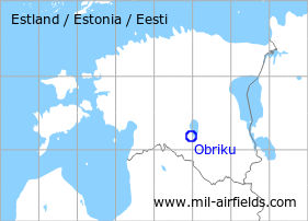 Map with location of Obriku Airfield