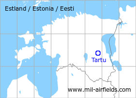 Map with location of Tartu Air Base