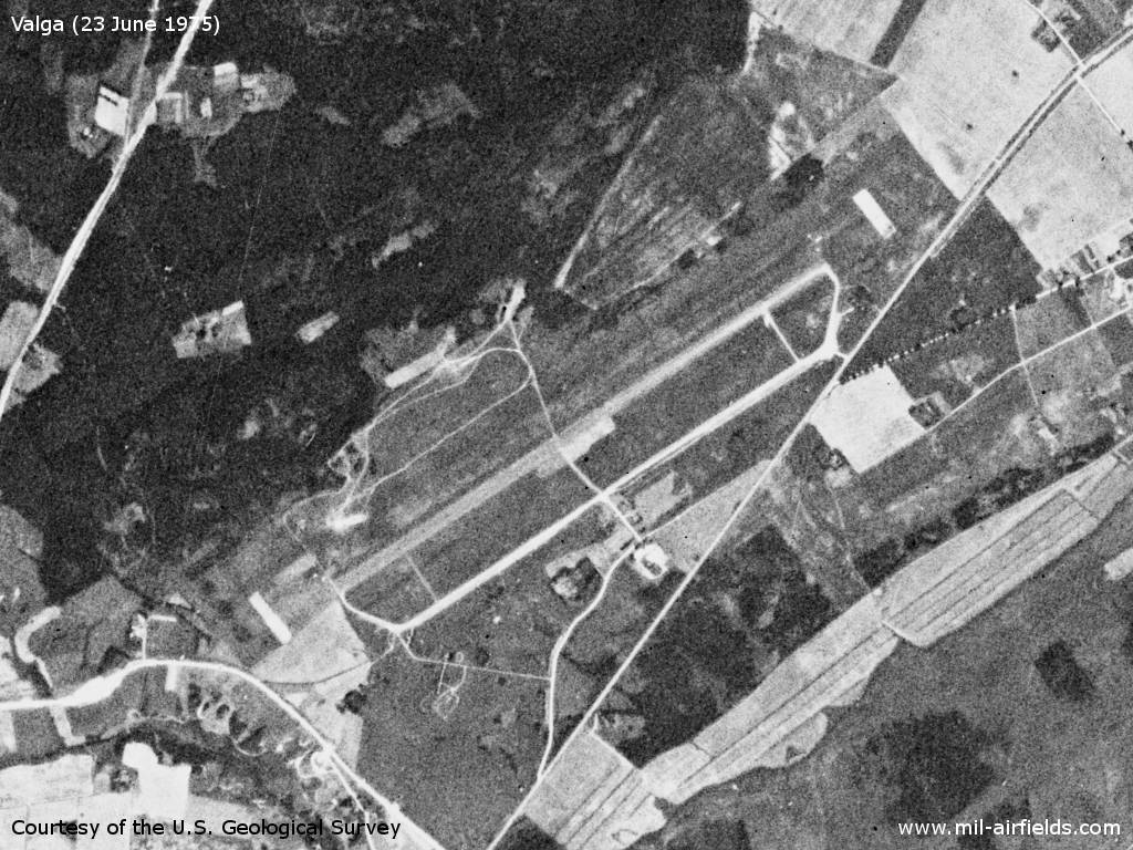 Soviet Airfield Valga, Estonia, on a US satellite image June 1975