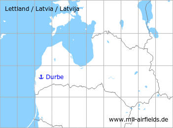 Map with location of Durbe Seaplane Station