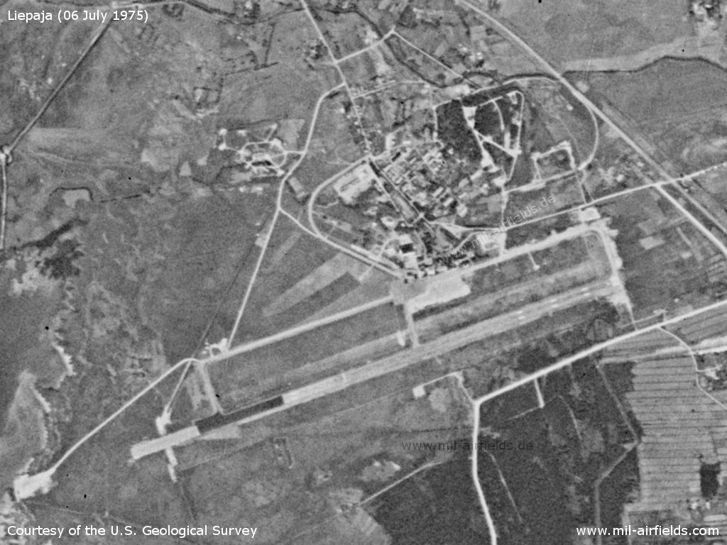 Liepāja airfield, Latvia on a US satellite image 1975