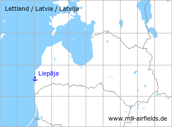 Map with location of Liepāja Seaplane station