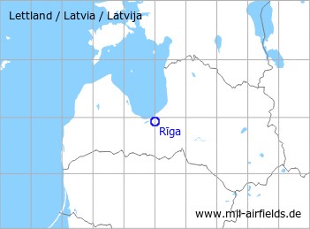 Map with location of Riga Airport