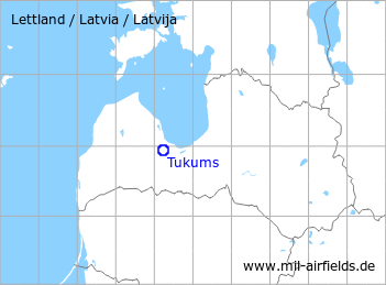 Map with location of Tukums Air Base