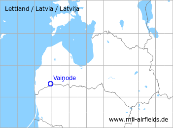 Map with location of Vaiņode Air Base