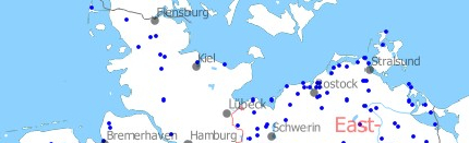 Map of air bases in Germany