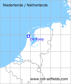 Map with location of De Kooy airfield