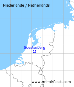 Map with location of Soesterberg Air Base, Netherlands