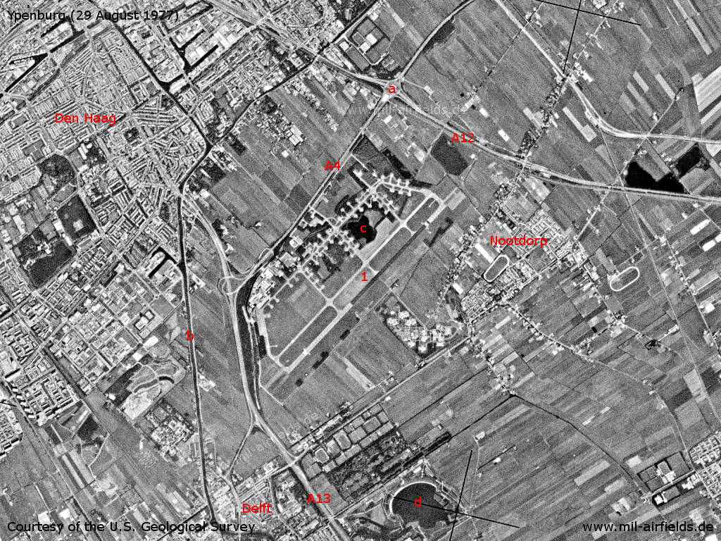 Ypenburg auf einem Satellitenbild 1977