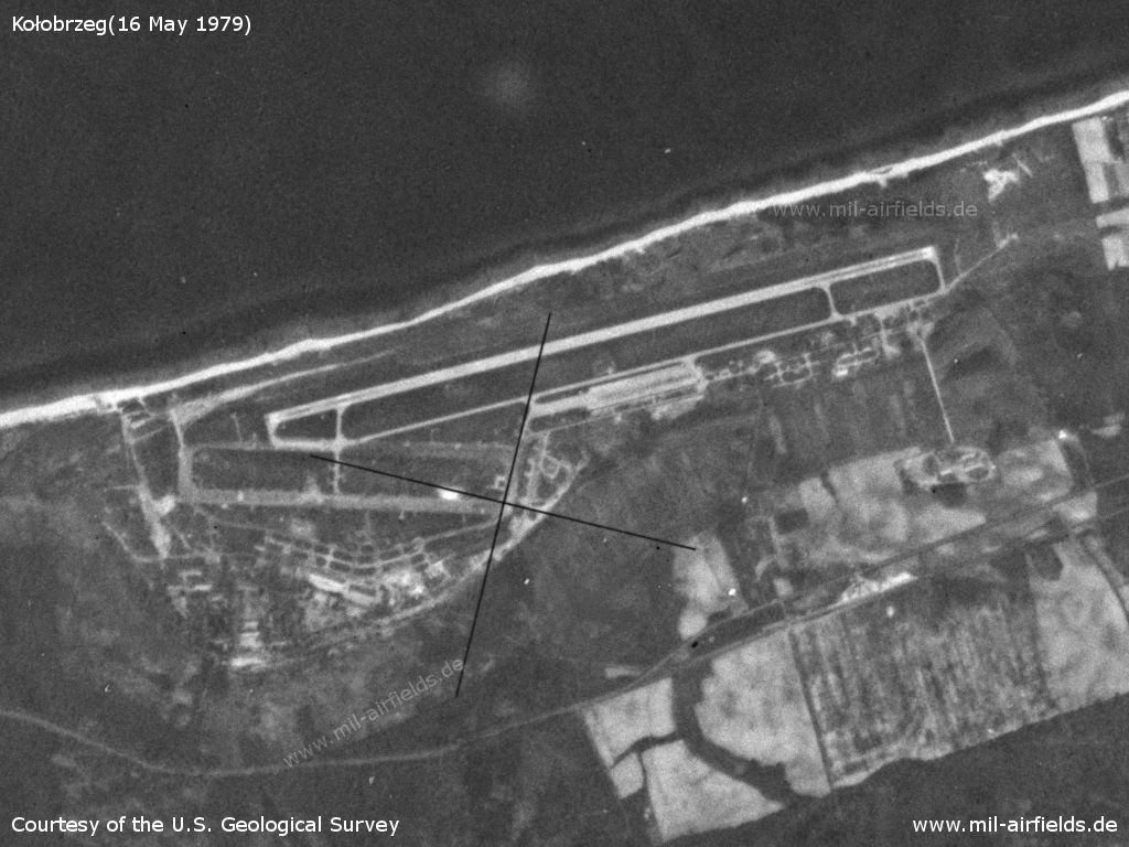 Kołobrzeg Bagicz Air Base, Poland, on a US satellite image 1979